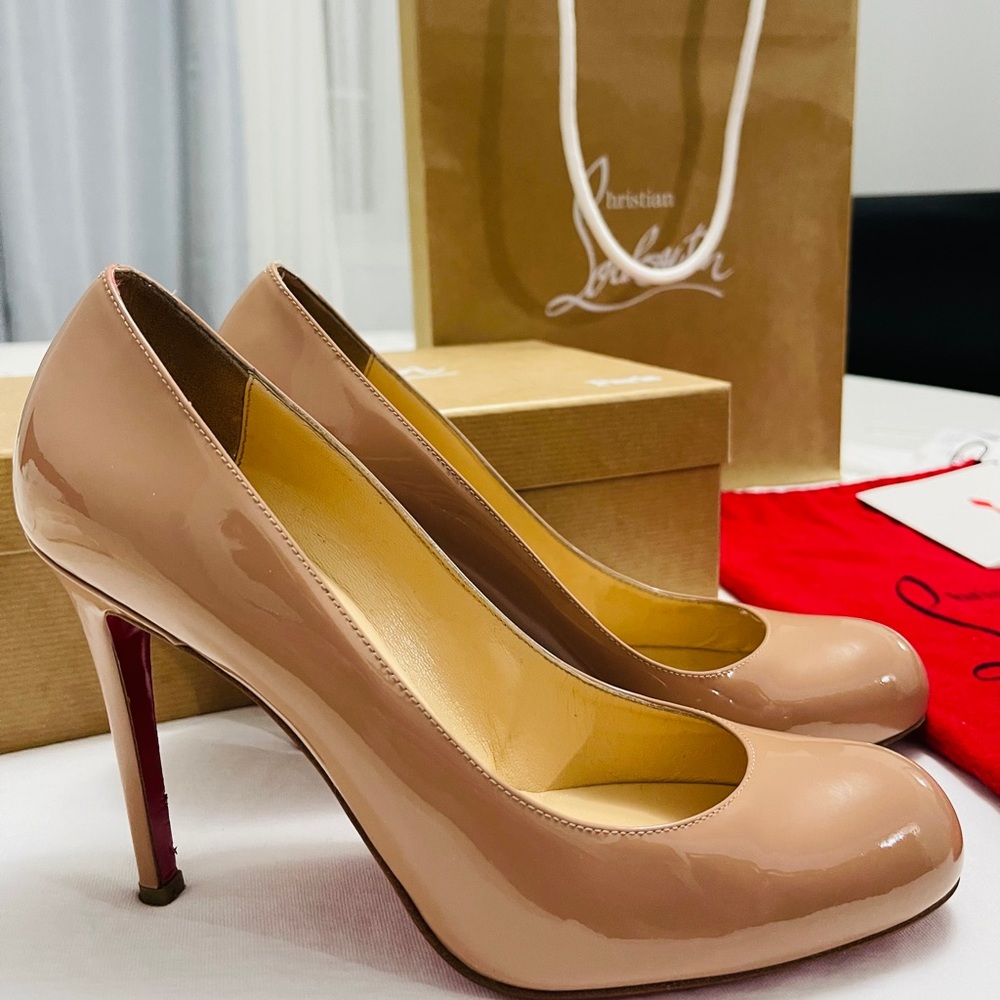 Nude Christian Louboutin Simple 100 Pumps Leather
